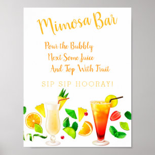 Mimosa Bar Sign Modern Wedding