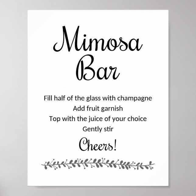 Mimosa Bar Sign - Rochester (Front)