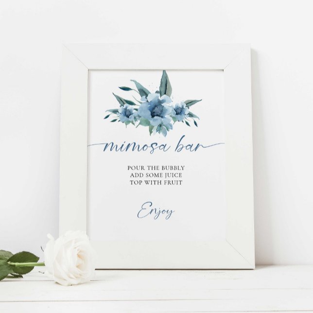 Mimosa Bar Sign Something Blue Bridal Shower (Creator Uploaded)