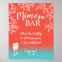 Mimosa Bar Sign | Tropical Beach Coral Reef