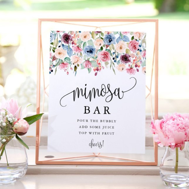 Mimosa Bar Watercolor Flower Bloom Personalised Poster (Creator Uploaded)