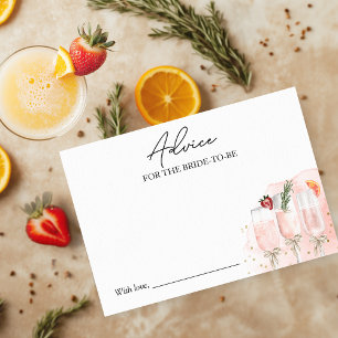 Mimosa Bridal Shower Advice for the Bride Card