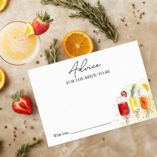 Mimosa Bridal Shower Advice for the Bride Card