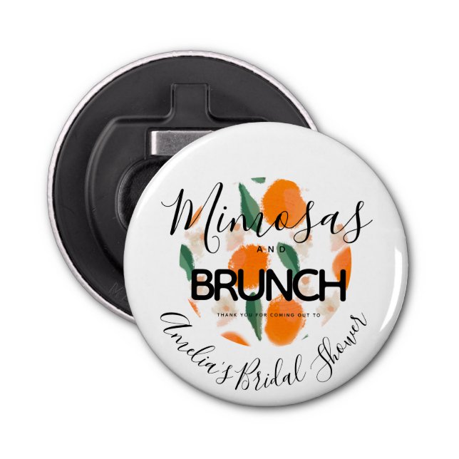 Mimosa Brunch Hand Drawn  Bridal Shower    Bottle Opener (Front)