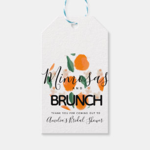 Mimosa Brunch Hand Drawn  Bridal Shower   Gift Tags