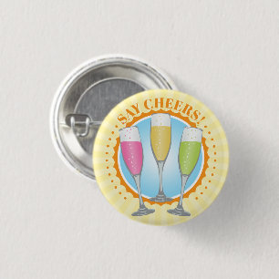 Mimosa Colourful Champagne Glasses Button