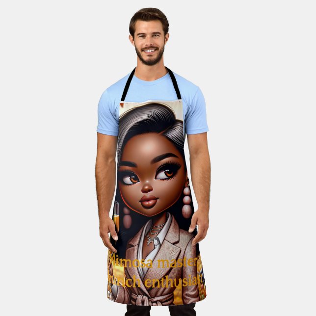 Mimosa Enthusiast: Brunch Bosses  Apron (Worn)