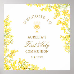 Mimosa First Communion Welcome Poster