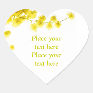 Mimosa Heart Sticker