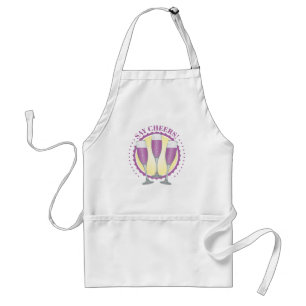 Mimosa Purple Champagne Glasses Adult Apron