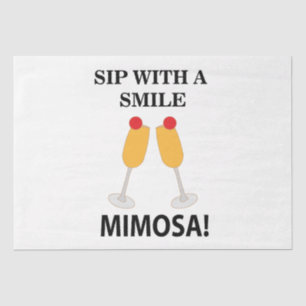 Mimosa Sip With A Smile Mimosa Tissue Paper