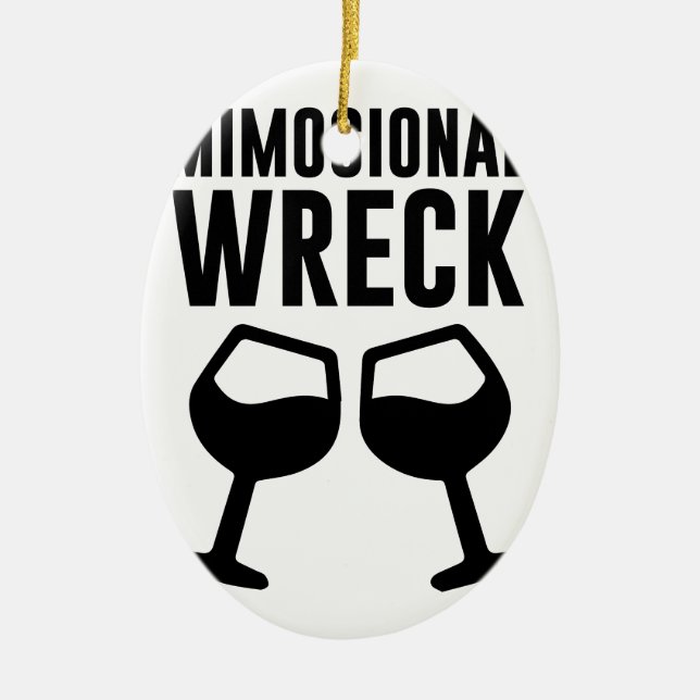 Mimosional Wreck Ceramic Ornament (Front)
