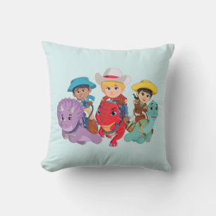 Min and Clover Dino Ranch Cushion