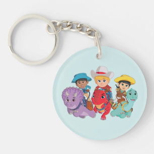 Min and Clover   Dino Ranch Key Ring