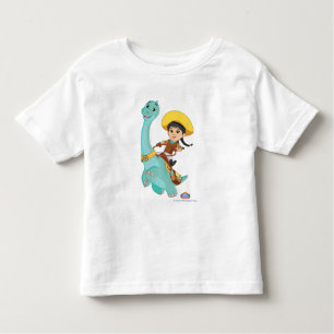 Min & Clover   Happy Cowgirl & Brontosaurus Ride Toddler T-Shirt