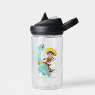 Min & Clover   Happy Cowgirl & Brontosaurus Ride Water Bottle