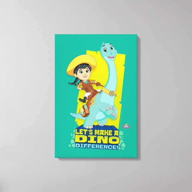 Min & Clover | Making a Dino Difference Canvas Print (Front)