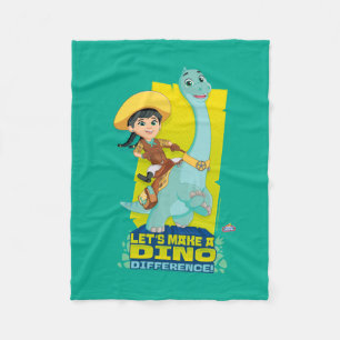 Min & Clover Making a Dino Difference Fleece Blanket