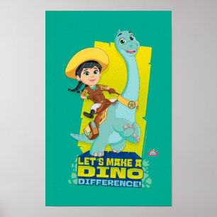 Min & Clover   Making a Dino Difference Poster