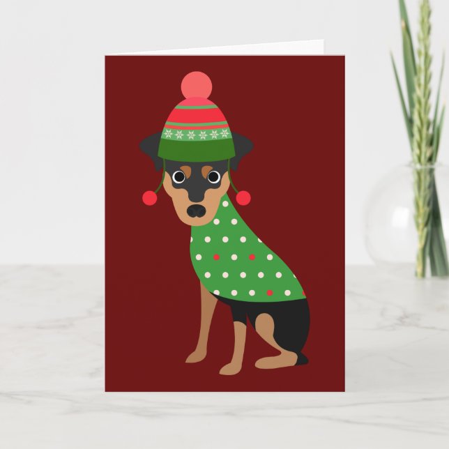 Min Pin Christmas Card (Front)