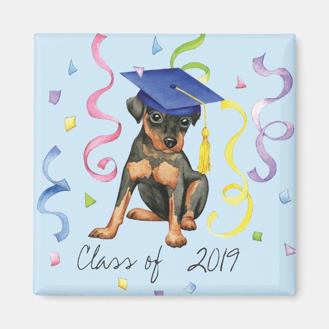 Min Pin Graduate Magnet (Front)