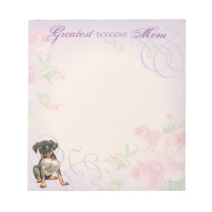 Min Pin Heart Mum Notepad