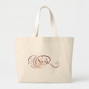 Min Pin in elegant script Large Tote Bag