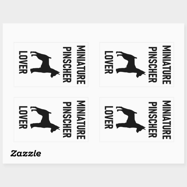 min pin lover rectangular sticker (Sheet)