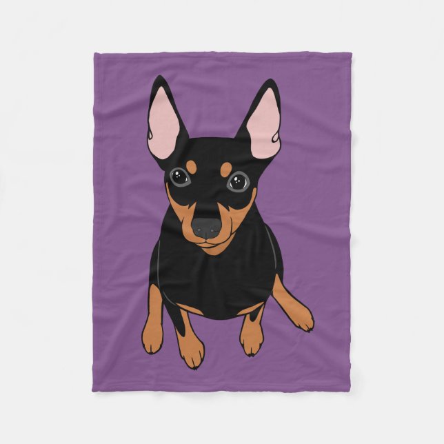 Min Pin Miniature Pinscher Blanket (Front)