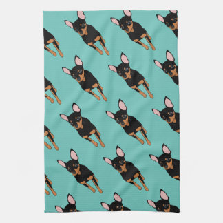 Min Pin Miniature Pinscher Kitchen Towel