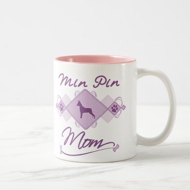 Min Pin Mum Two-Tone Coffee Mug (Right)