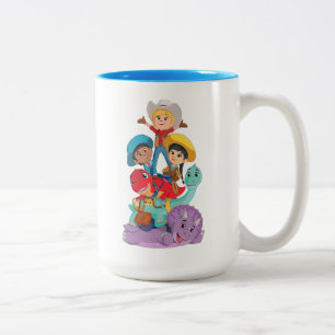 Min with Dino Ranch Friends Two-Tone Coffee Mug