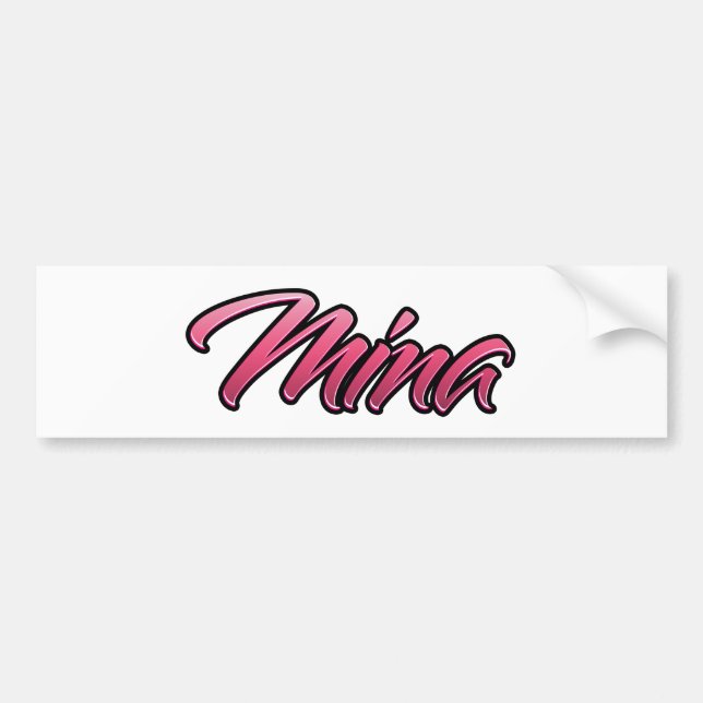 Mina faded pink Aufkleber Sticker (Front)