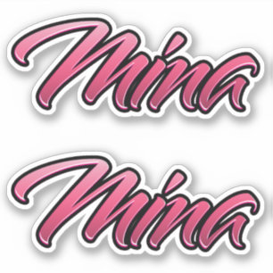 Mina faded pink sticker sticker embroiderset
