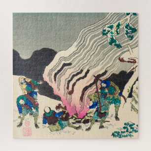 Minamoto no Muneyuki Ason by Katsushika Hokusai Jigsaw Puzzle
