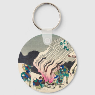 Minamoto no Muneyuki Ason by Katsushika Hokusai Key Ring