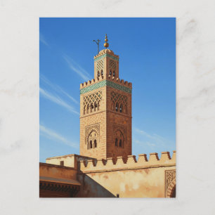 Minaret in Fez Morocco Travel Postcard