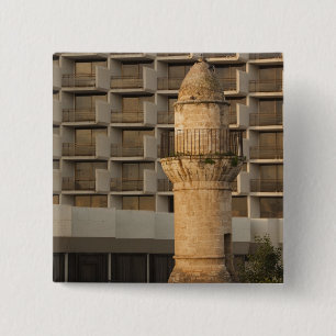 Minaret of the Jama al-Bahr waterfront mosque 15 Cm Square Badge