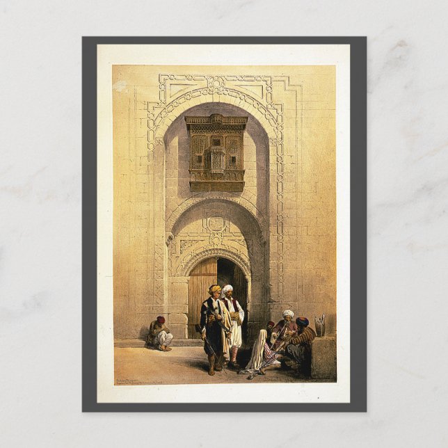 Minarets & Entrance of Metwaleys Roberts/Haghe Art Postcard (Front)