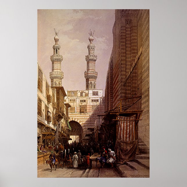 Minarets & Entrance of Metwaleys Roberts/Haghe Art Poster (Front)