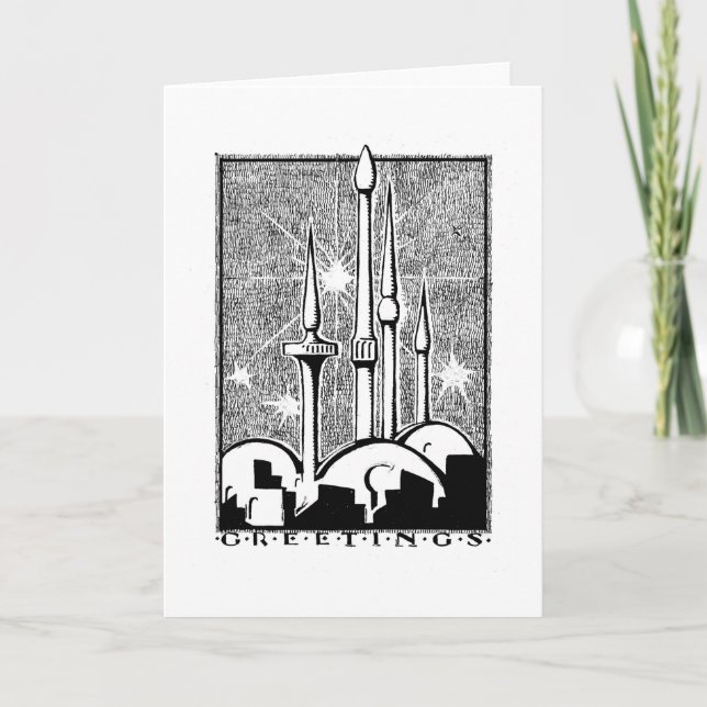 Minarets Greeting Art Board Card (Front)