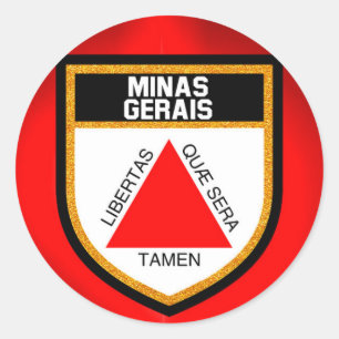 Minas Gerais Flag Classic Round Sticker