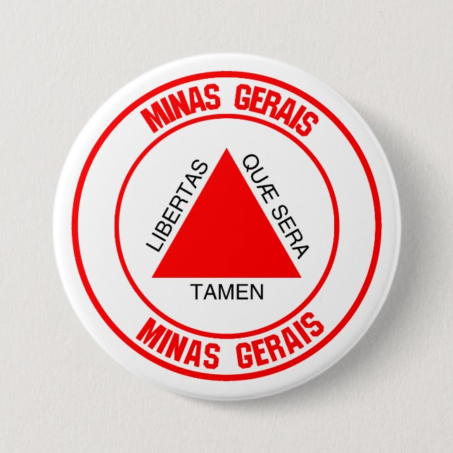 Minas Gerais Round Emblem 7.5 Cm Round Badge (Front)