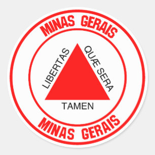 Minas Gerais Round Emblem Classic Round Sticker