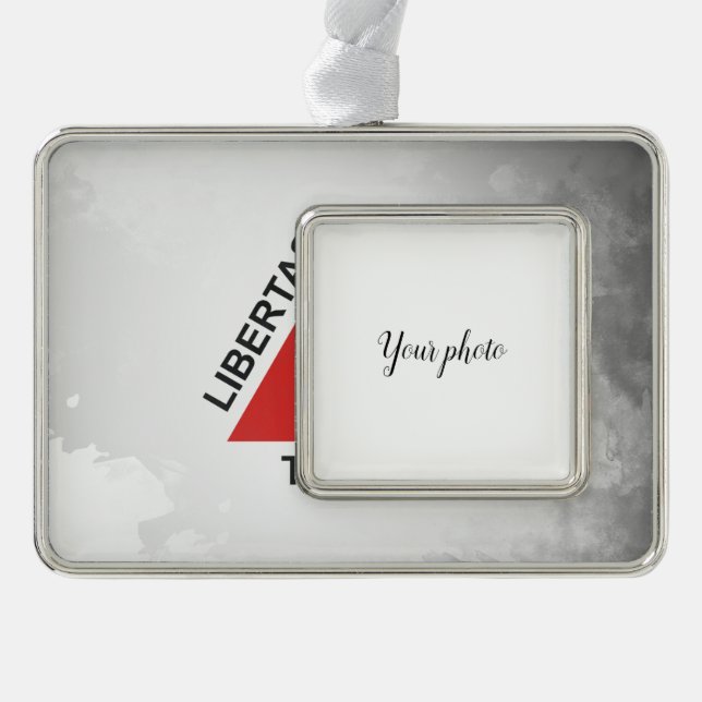 Minas Gerais Silver Plated Framed Ornament (Front)