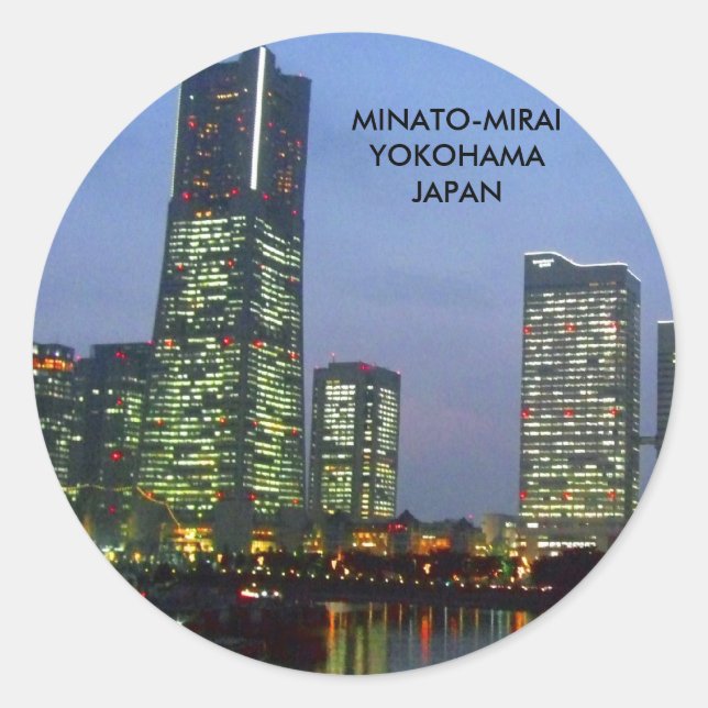 minatomirai classic round sticker (Front)