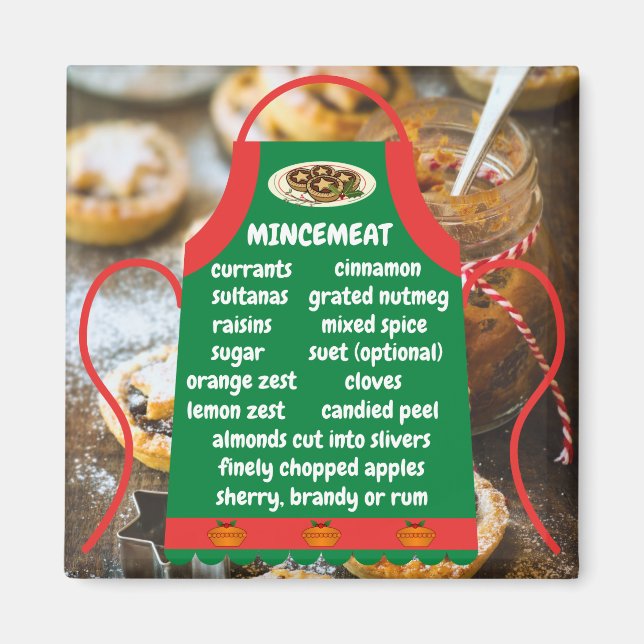Mincemeat Ingredients Apron Magnet (Front)