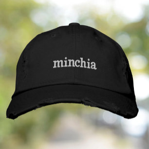Minchia embroidered cap