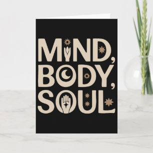 Mind, Body, Soul, Design, Yoga Meditation Lance Card