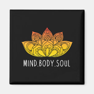 Mind Body Soul Women Meditation Graphic Ideas Magnet
